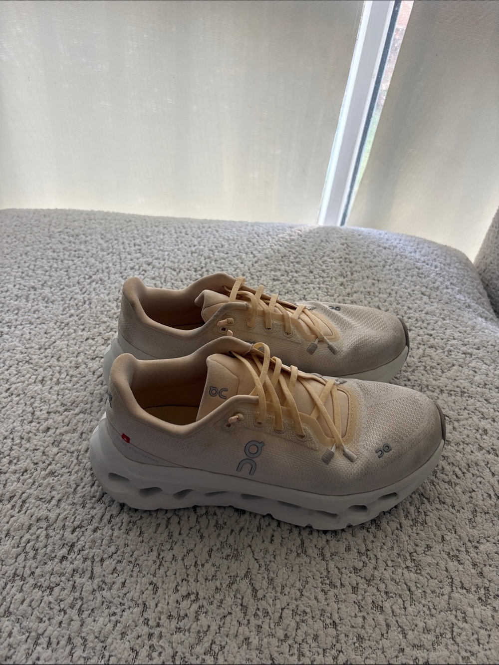 On Running Cloudwomen Neutral Beige & Yellow Running Sneakers - Picture 4 of 6